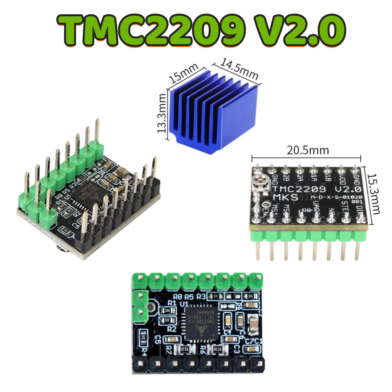 Motherboard 3D Printer - MKS TMC2209 V2.0 Stepper Motor Driver