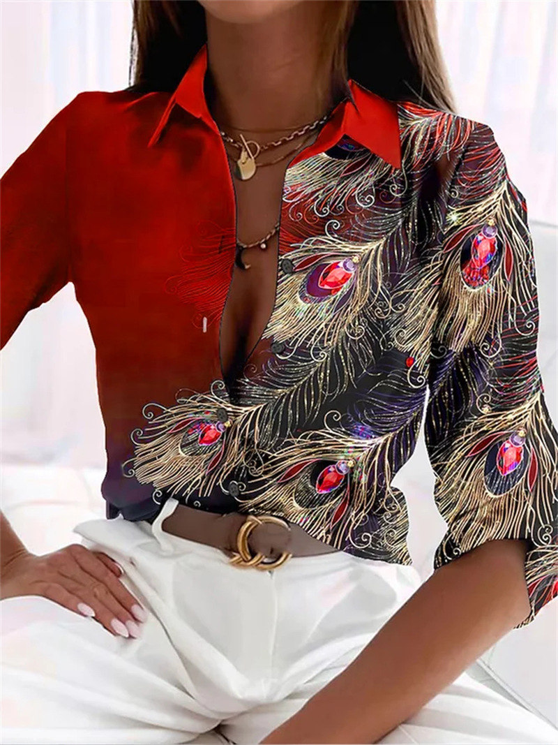 Fashion Feather Pattern Women  - 3D Printing Cancer 评论和价格